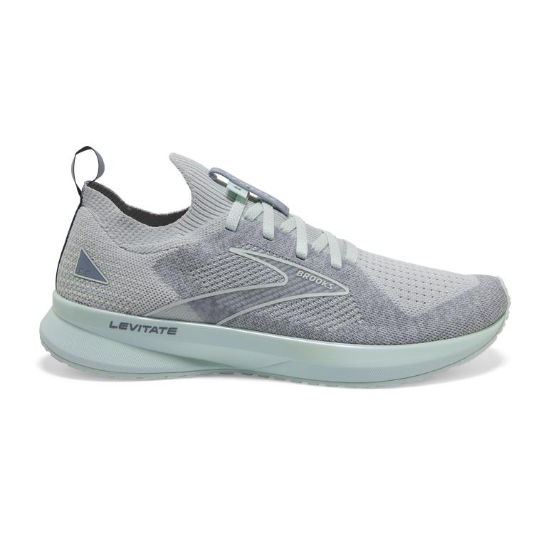 Brooks Levitate StealthFit 5 Energy-Return Women's Road Running Shoes - Grey/Aqua Glass (05671-USJY)
